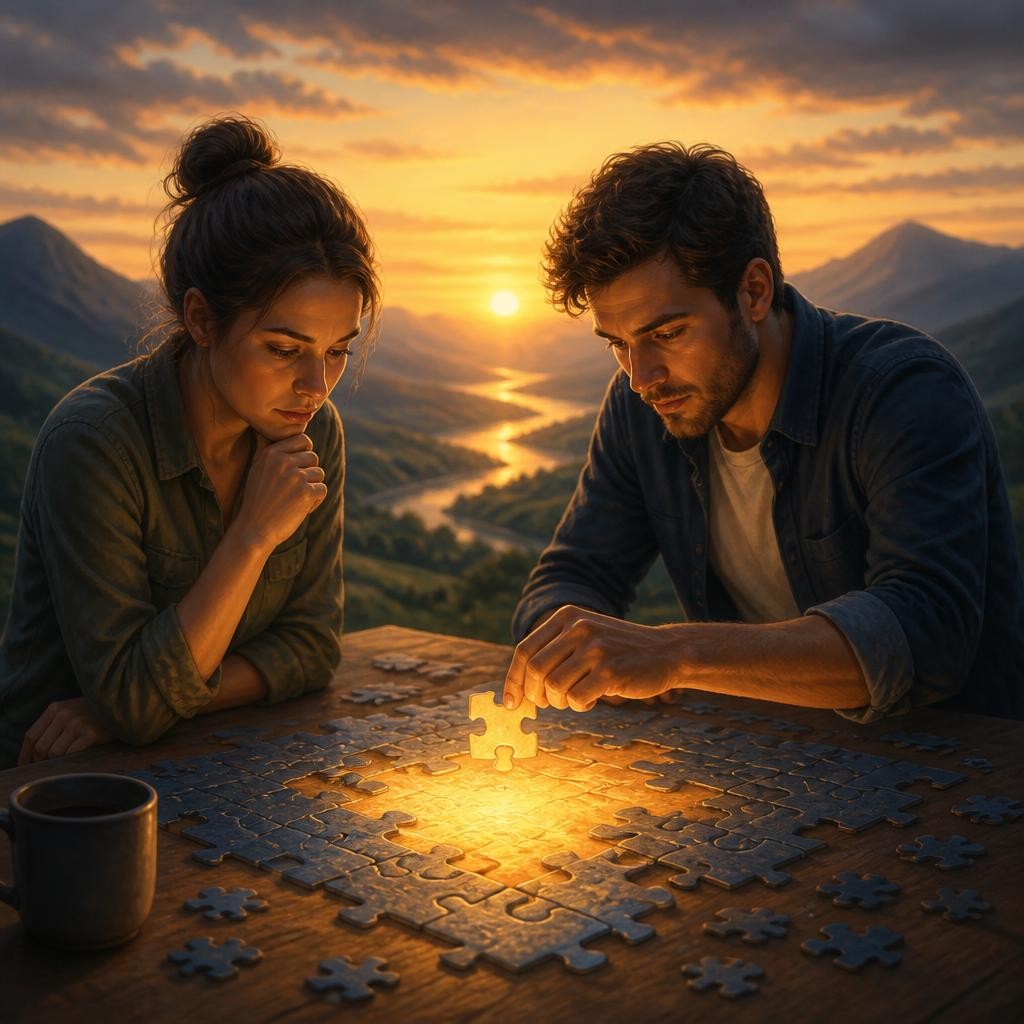 Illustration for the English word “solution”