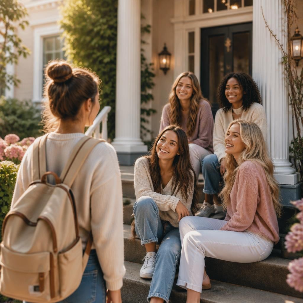 Illustration for the English word “sorority”