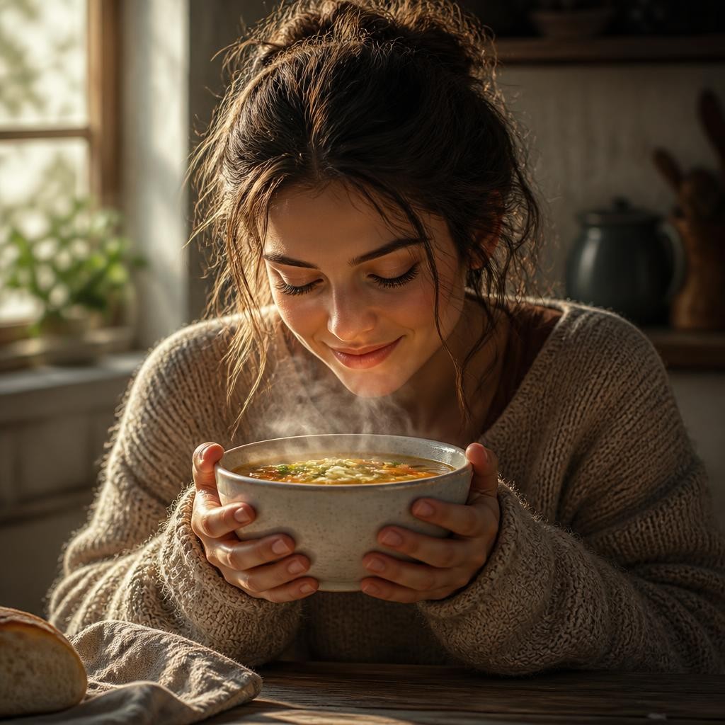 Illustration for the English word “soup”