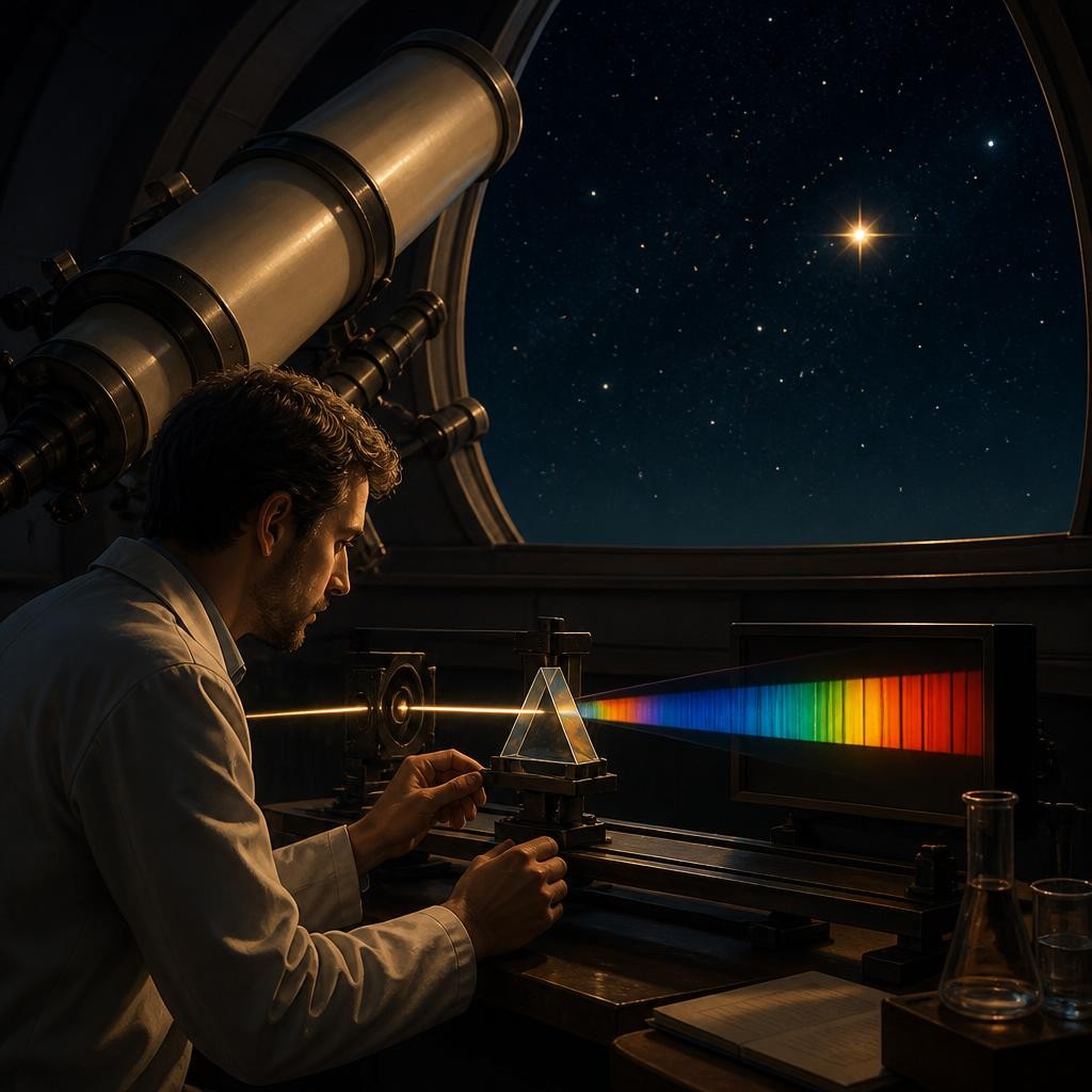 Illustration for the English word “spectroscopy”
