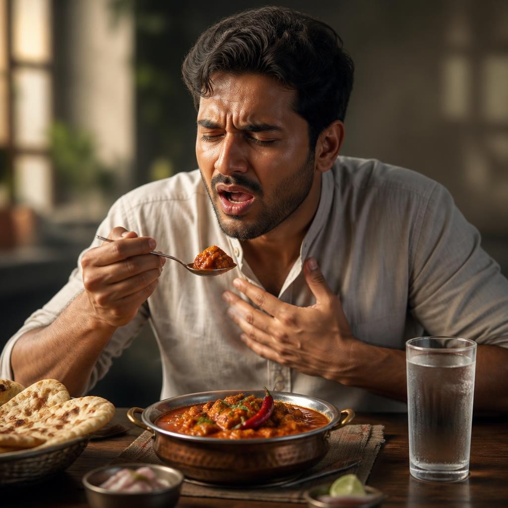 Illustration for the English word “spicy”