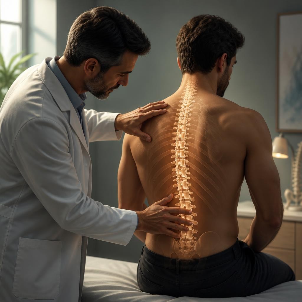 Illustration for the English word “spine”