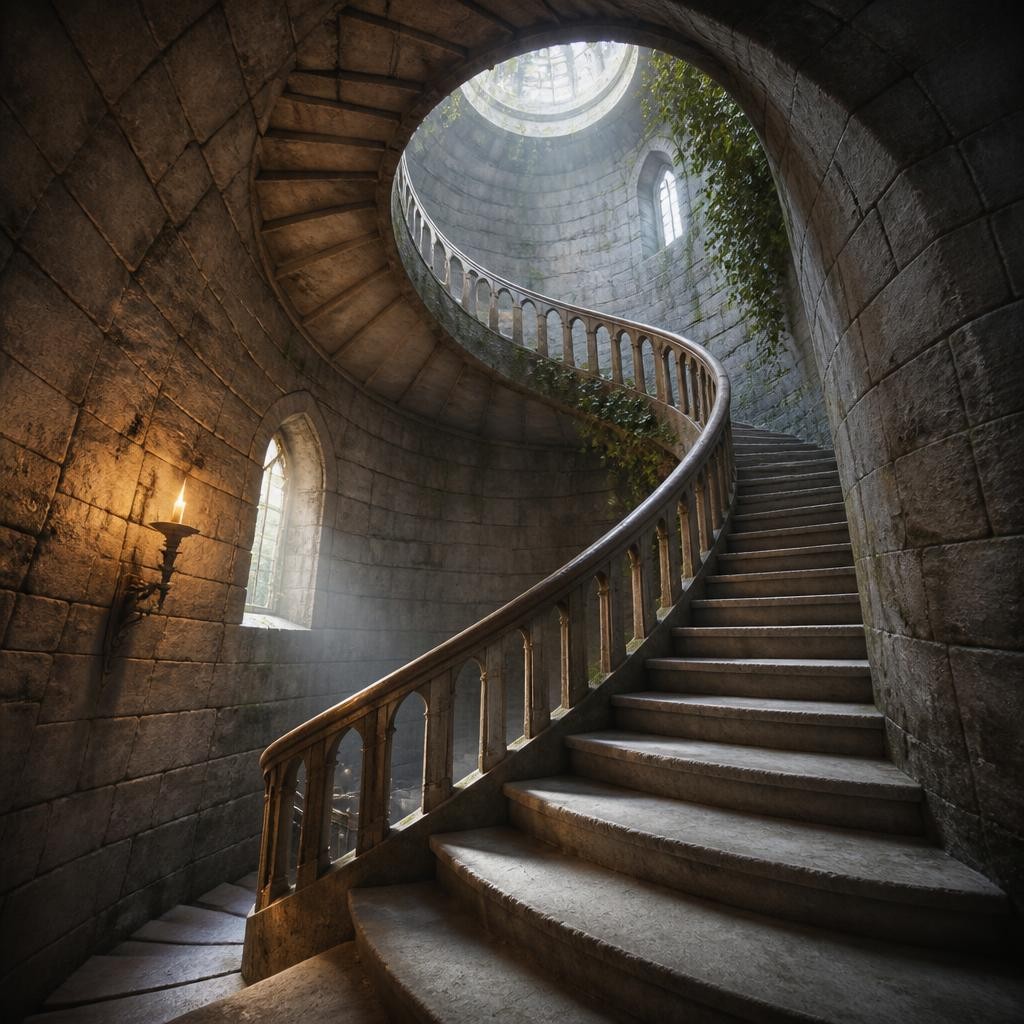 Illustration for the English word “spiral”