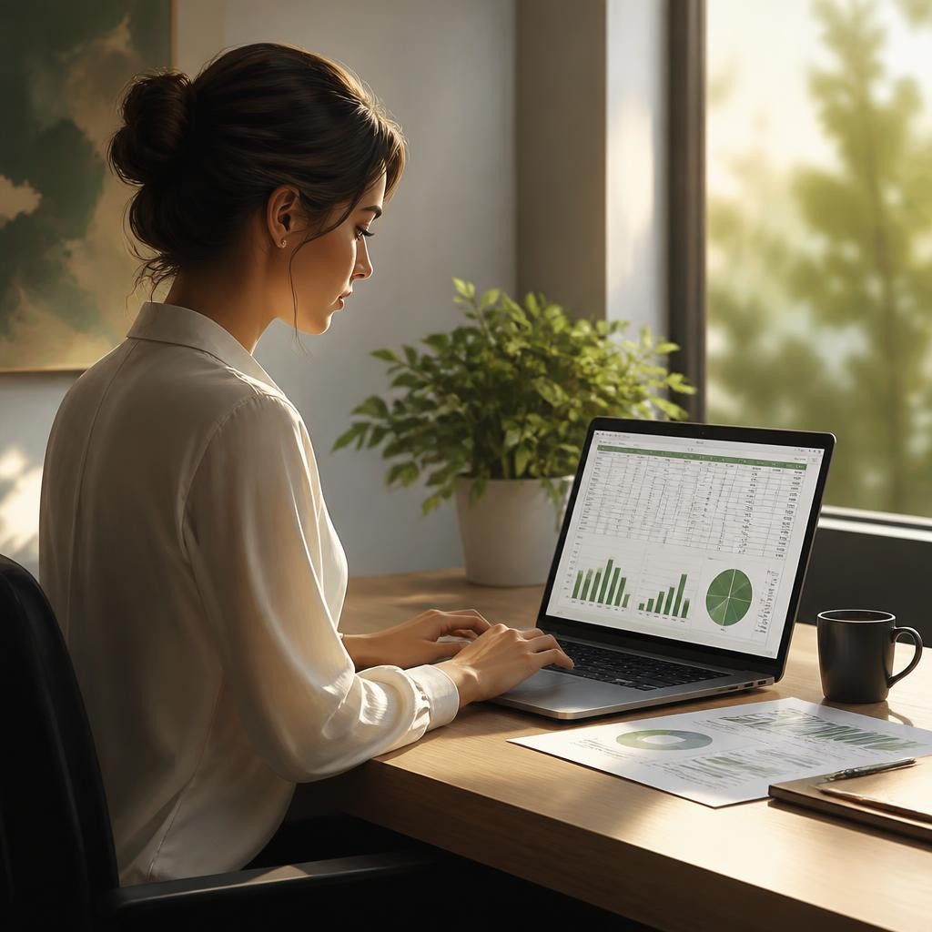 Illustration for the English word “spreadsheet”
