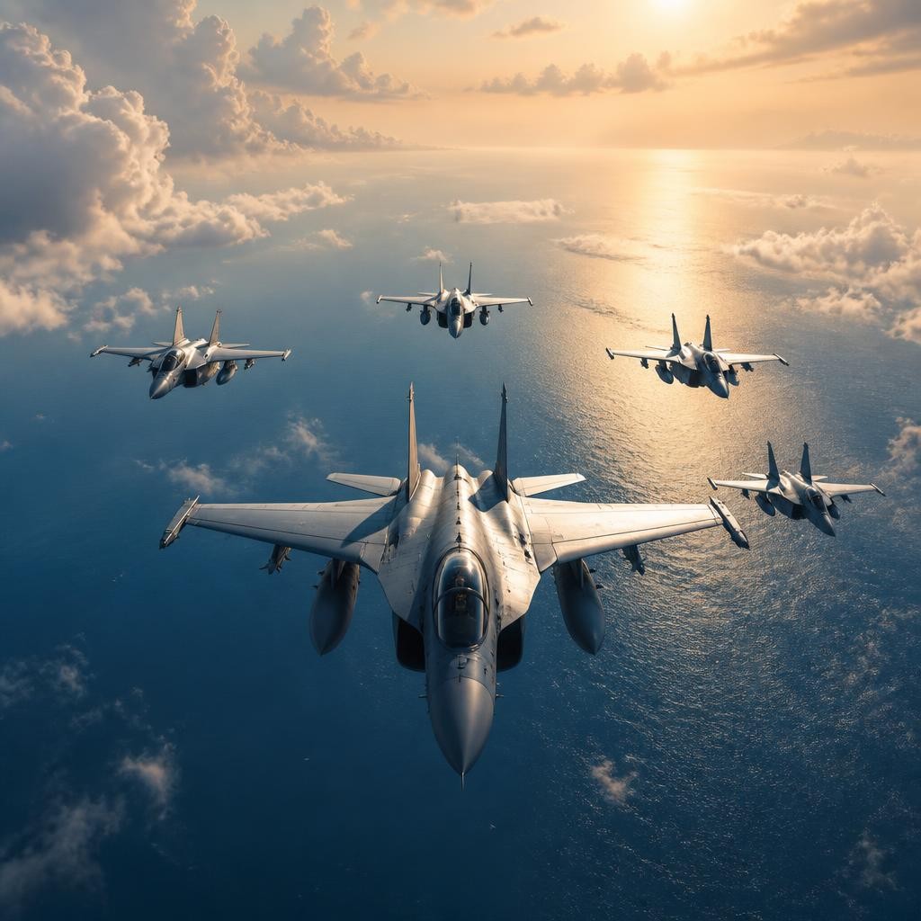 Illustration for the English word “squadron”