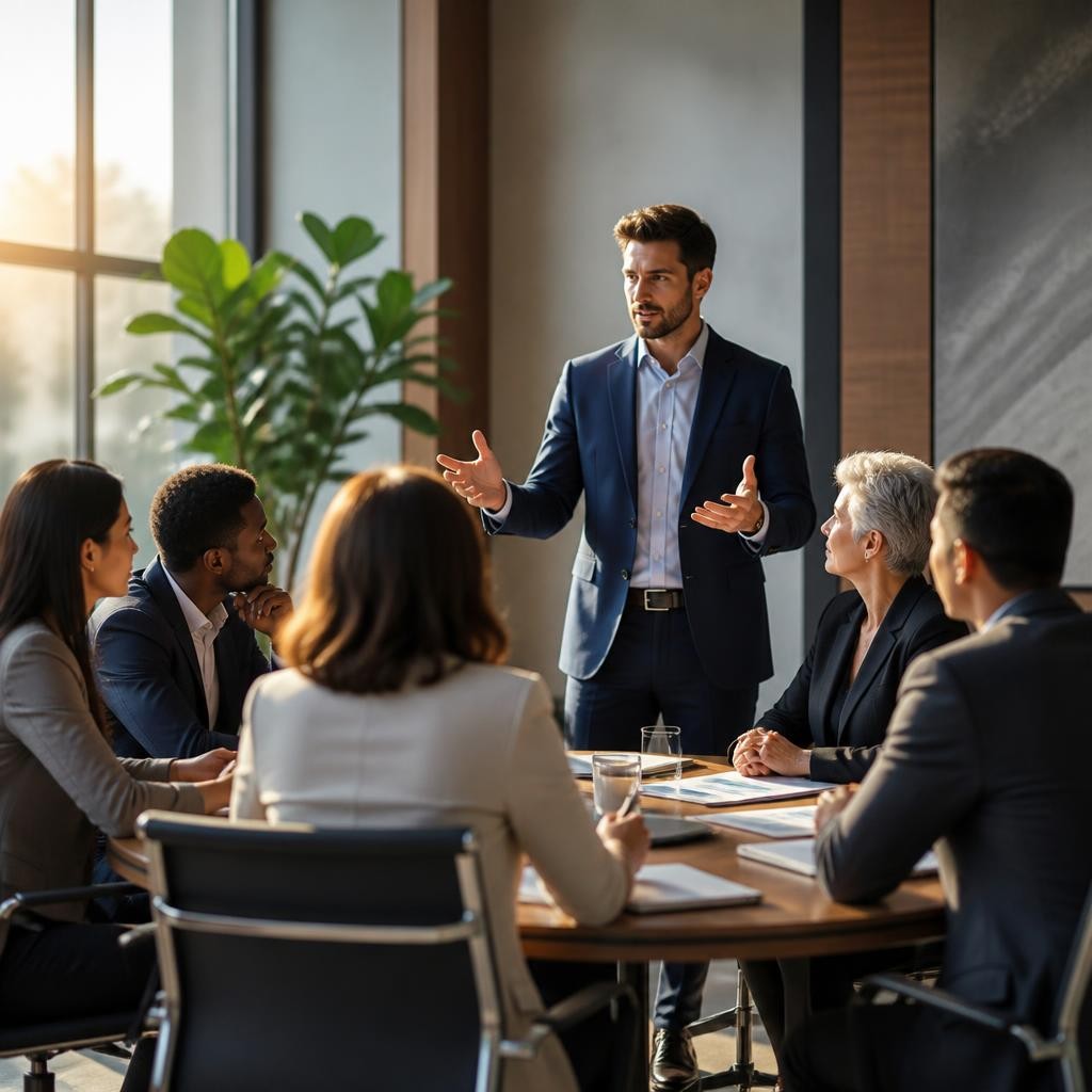 Illustration for the English word “stakeholders”