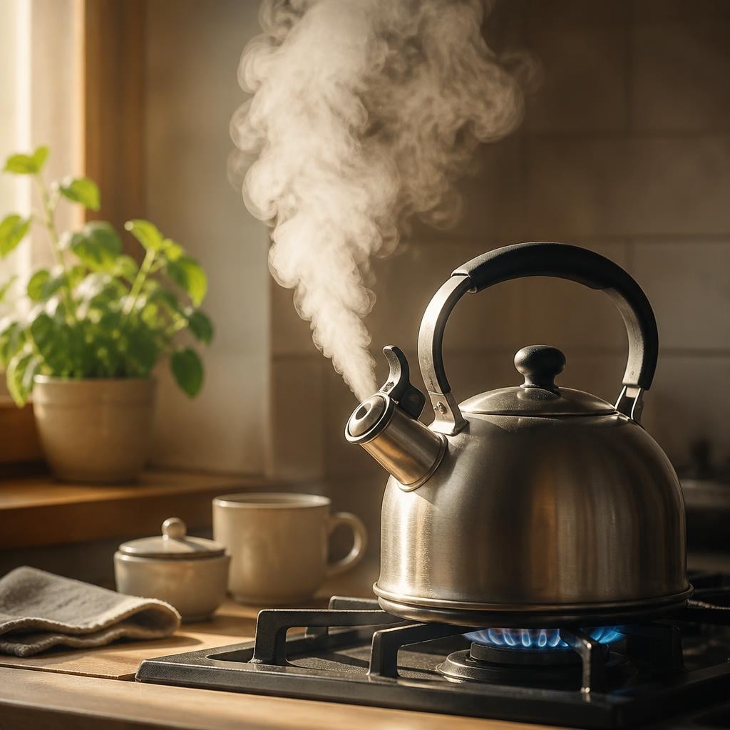 Illustration for the English word “steam”