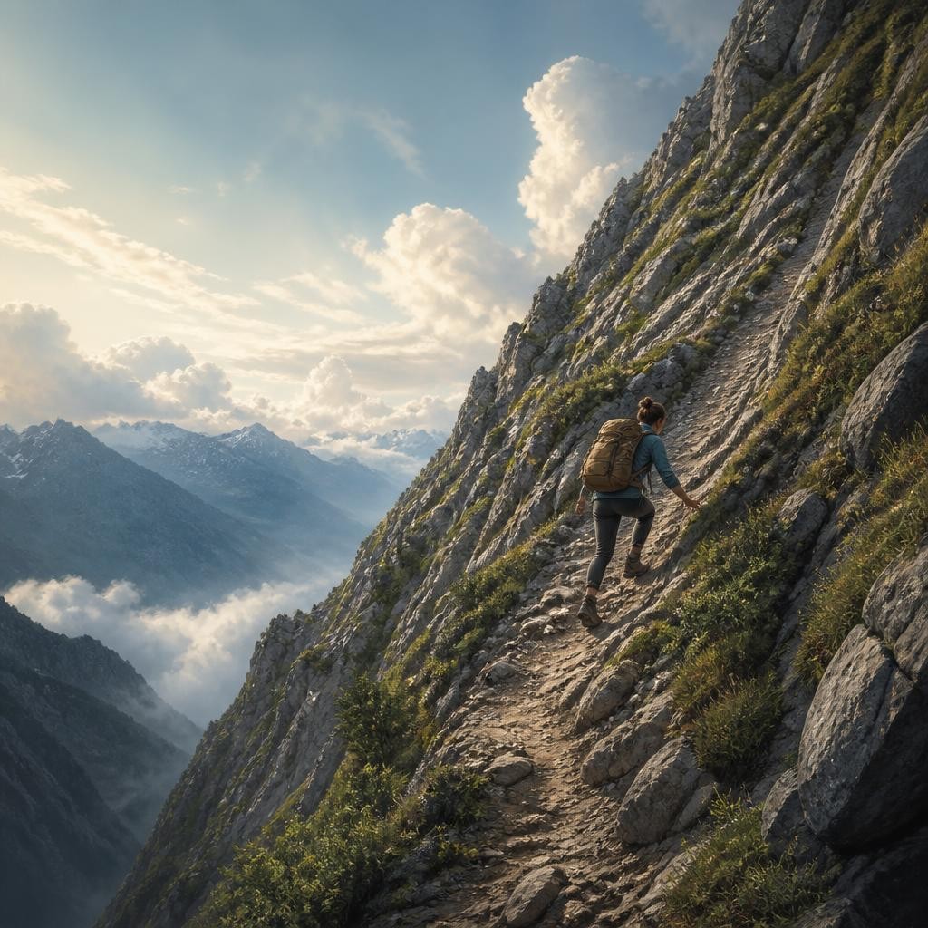 Illustration for the English word “steep”