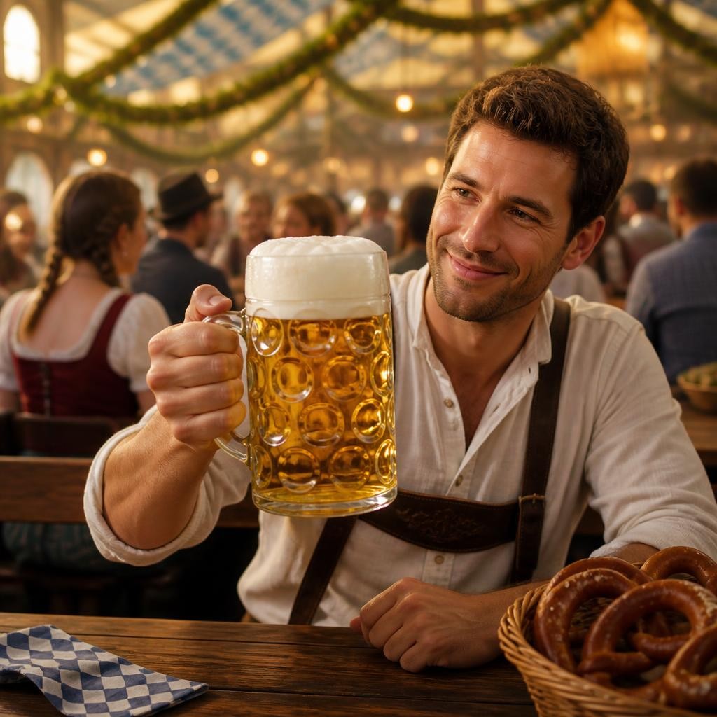 Illustration for the English word “stein”