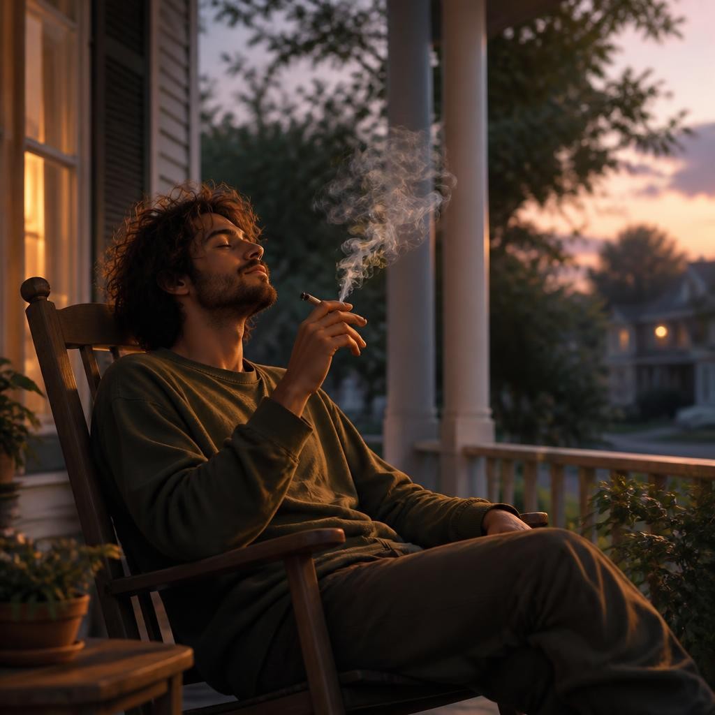 Illustration for the English word “stoner”