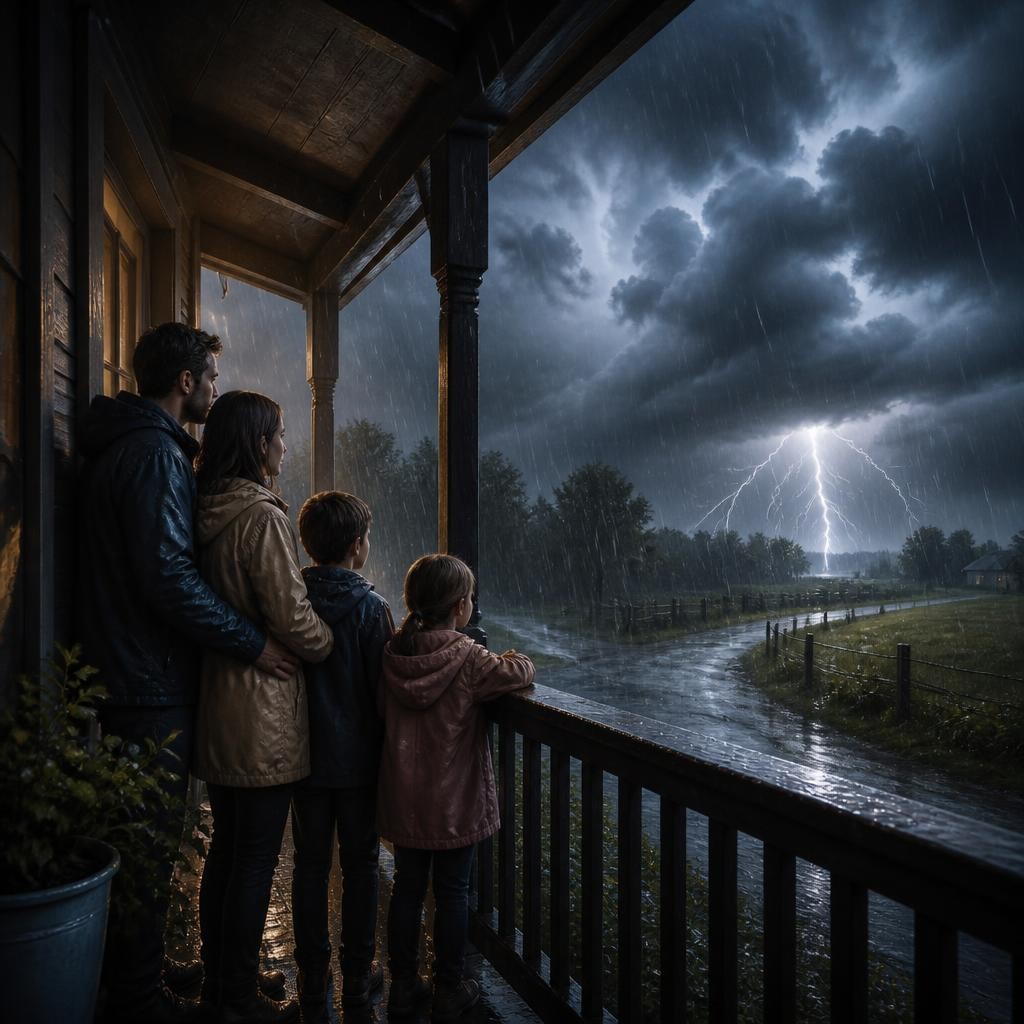 Illustration for the English word “storm”