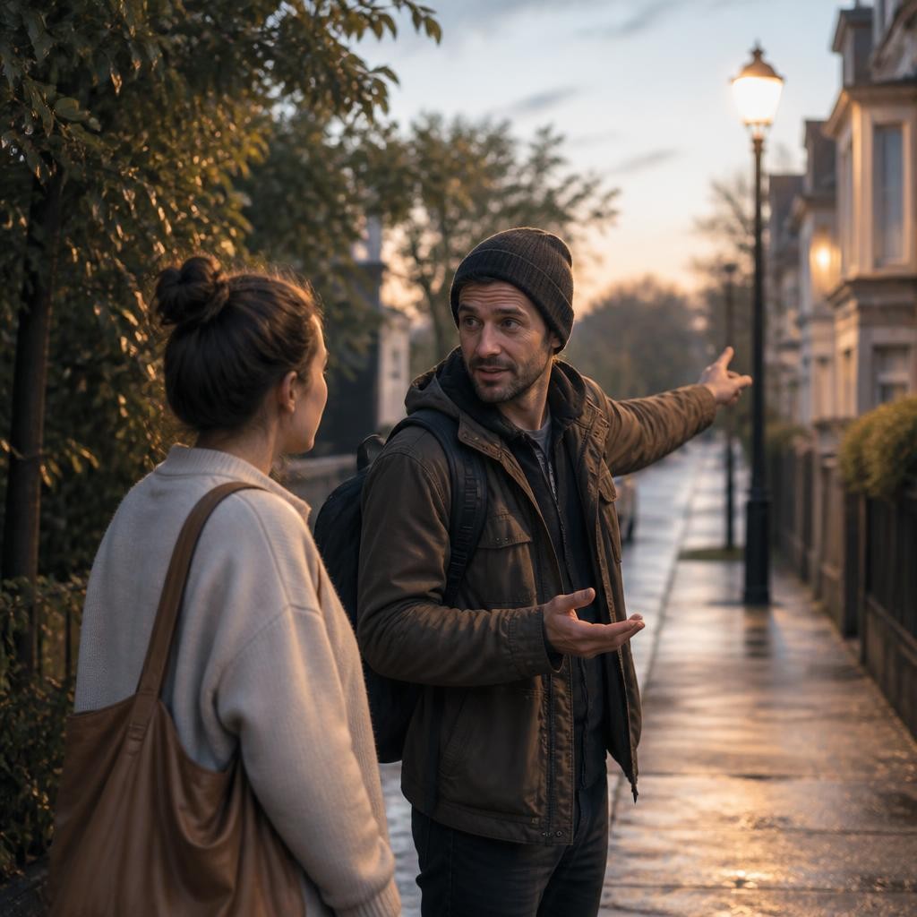 Illustration for the English word “stranger”