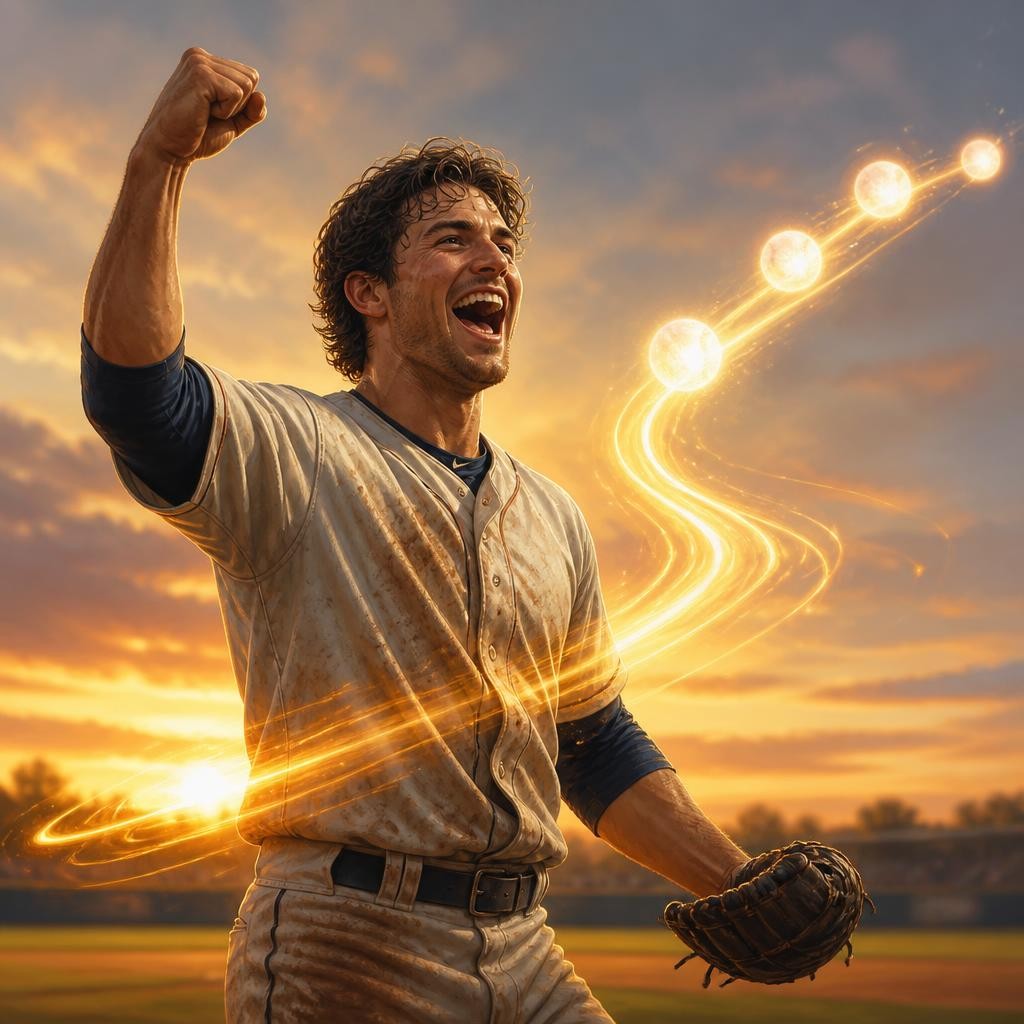 Illustration for the English word “streak”
