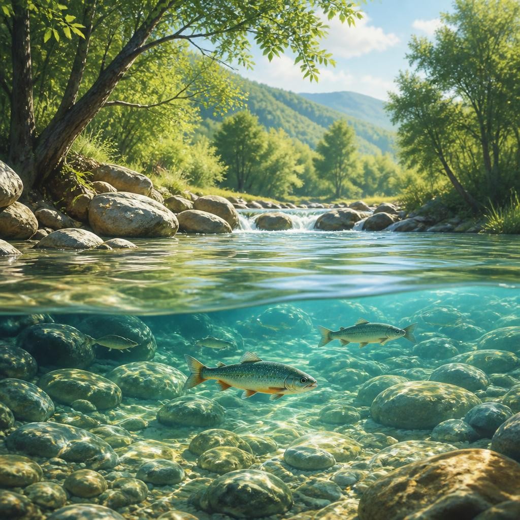 Illustration for the English word “stream”