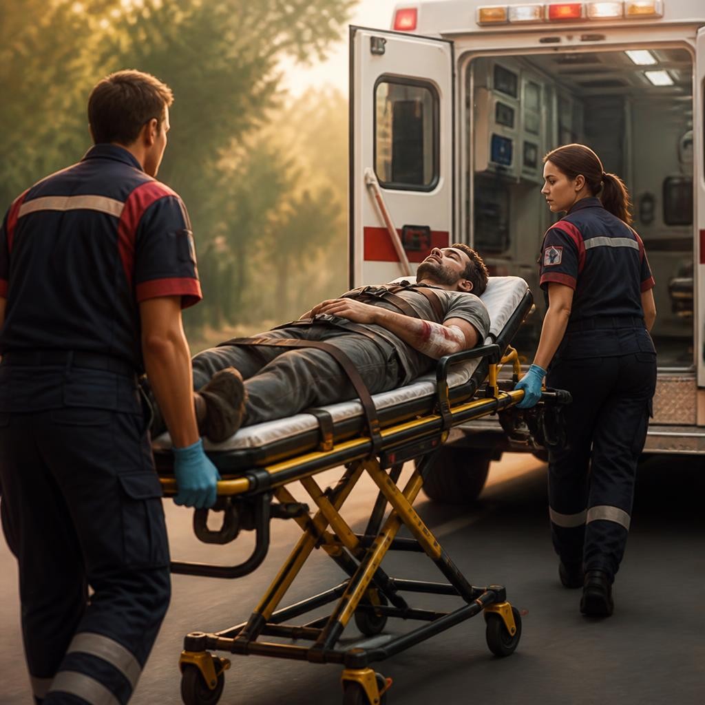 Illustration for the English word “stretcher”