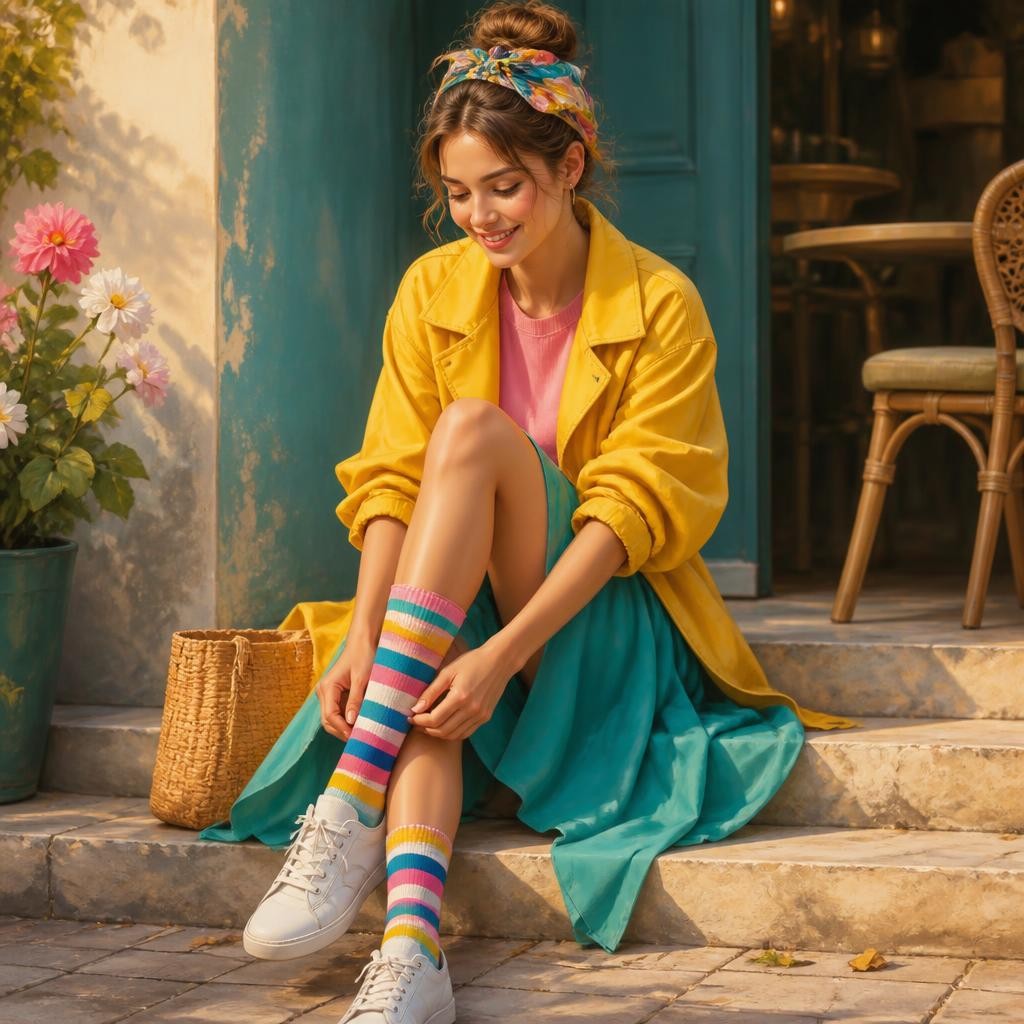 Illustration for the English word “striped”