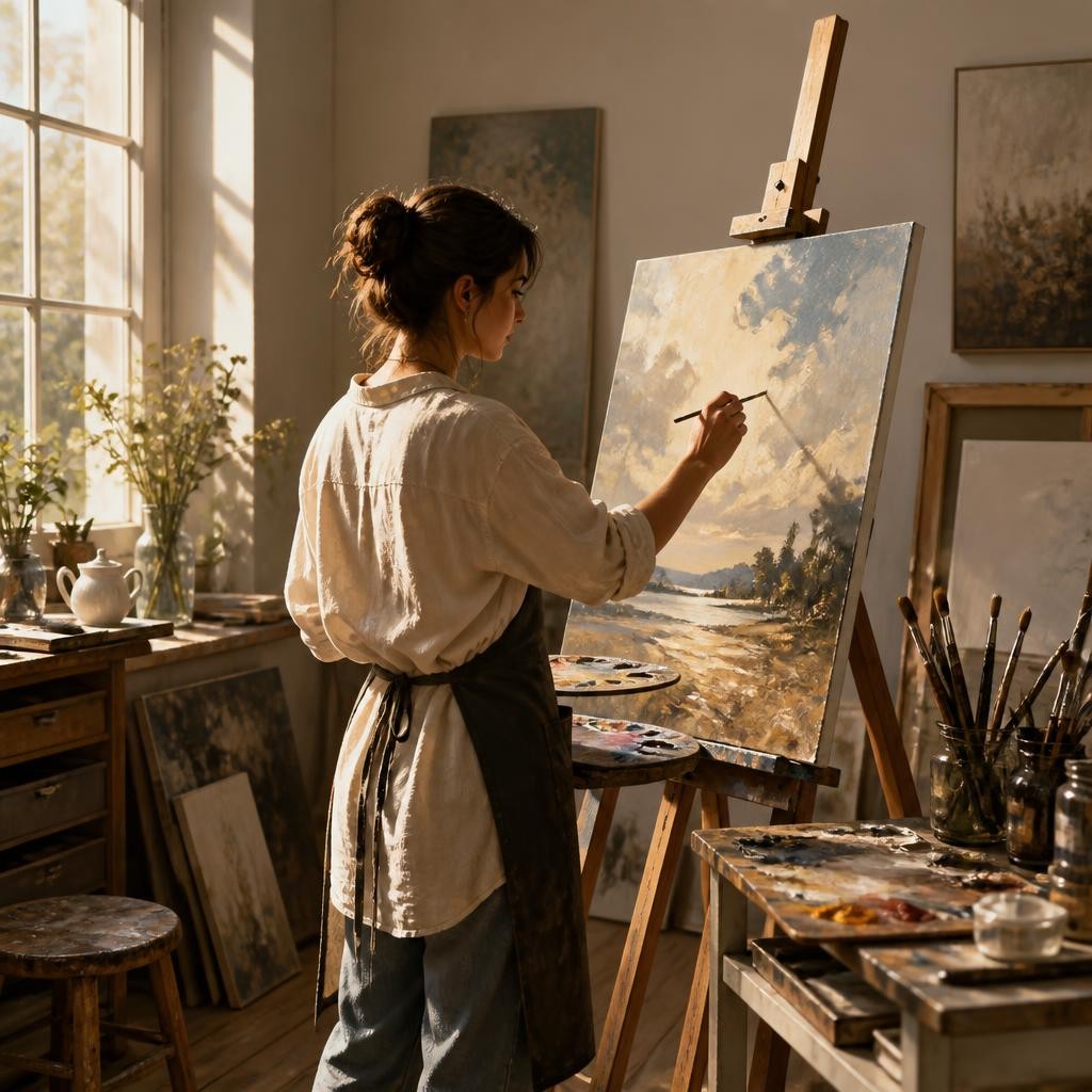 Illustration for the English word “studio”