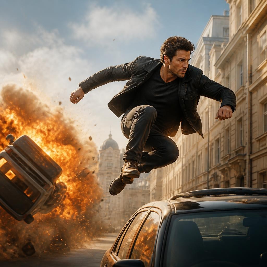 Illustration for the English word “stunt”