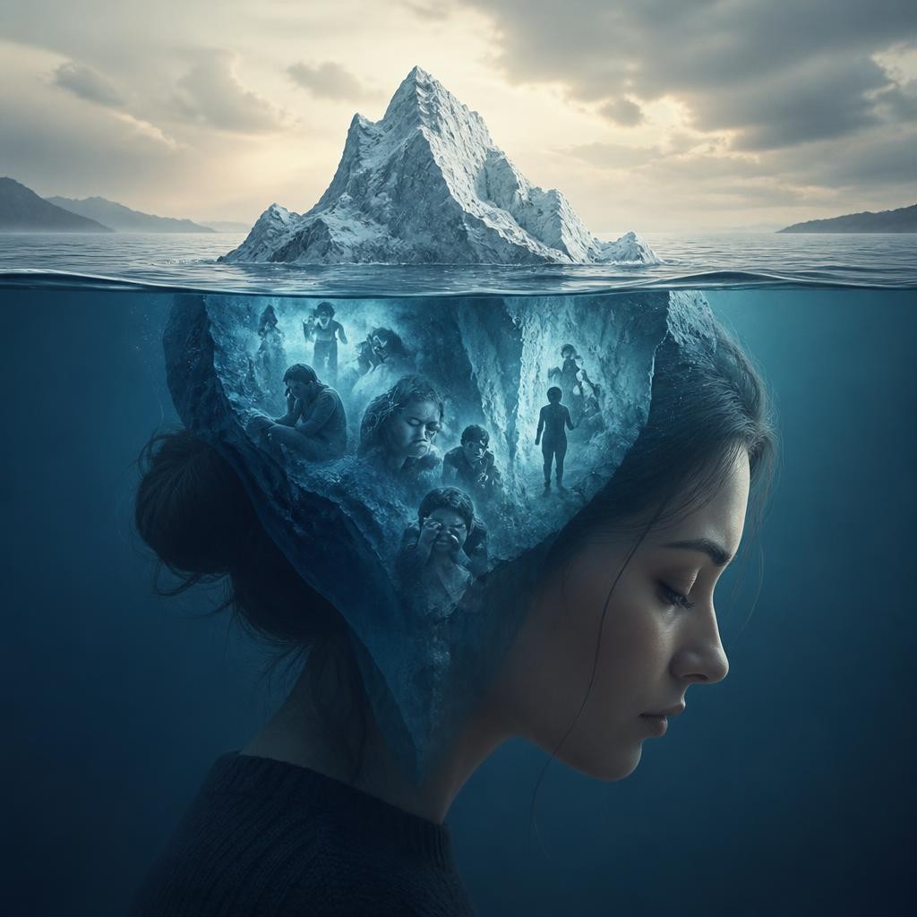 Illustration for the English word “subconscious”