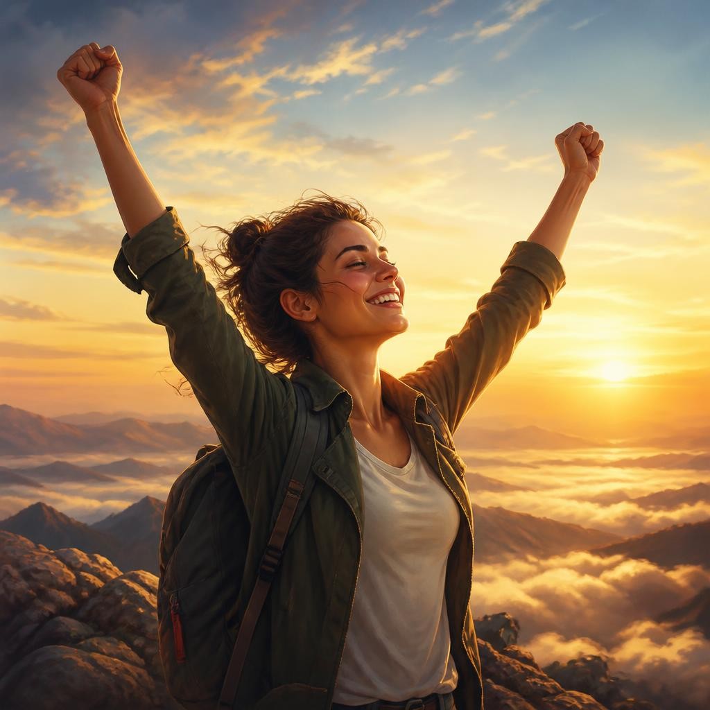 Illustration for the English word “successful”