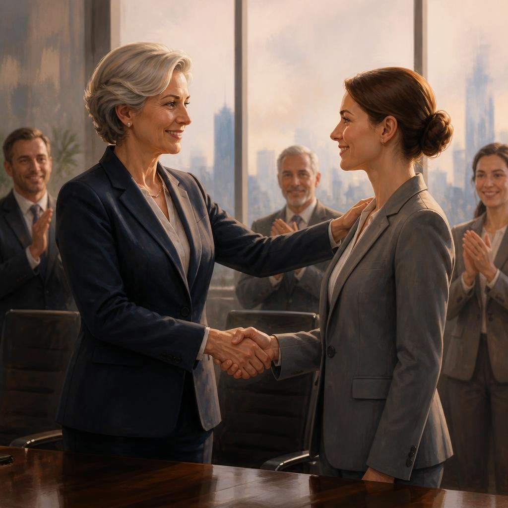 Illustration for the English word “successor”