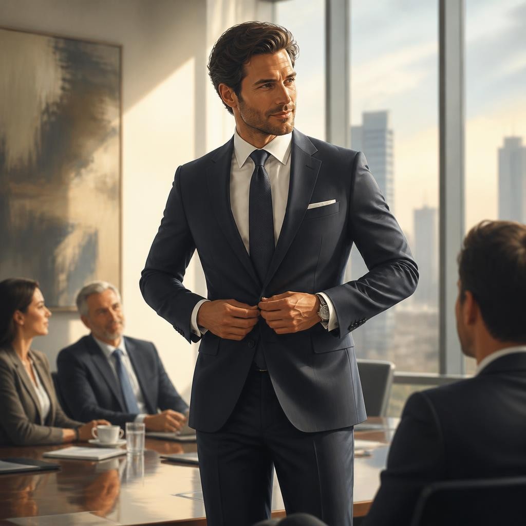 Illustration for the English word “suit”