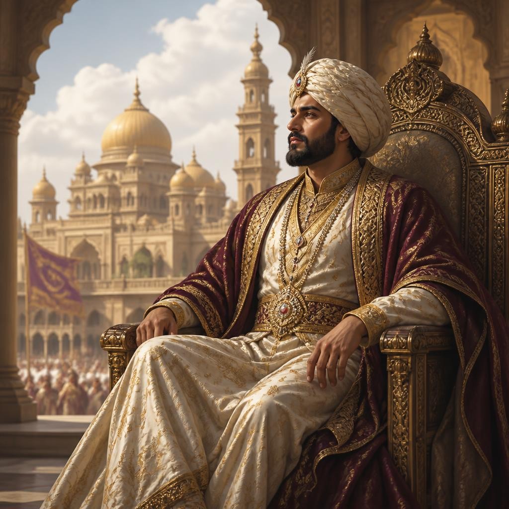Illustration for the English word “sultan”