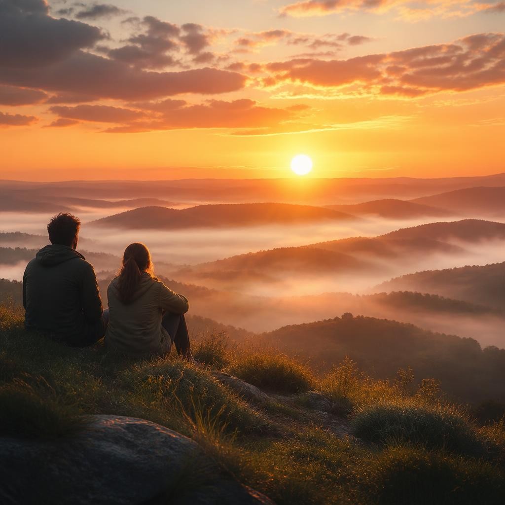Illustration for the English word “sunrise”