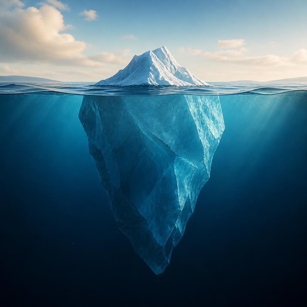 Illustration for the English word “superficial”