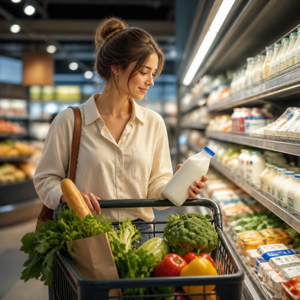 Illustration for the English word “supermarket”