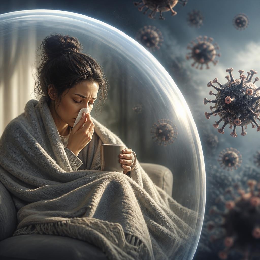 Illustration for the English word “susceptible”