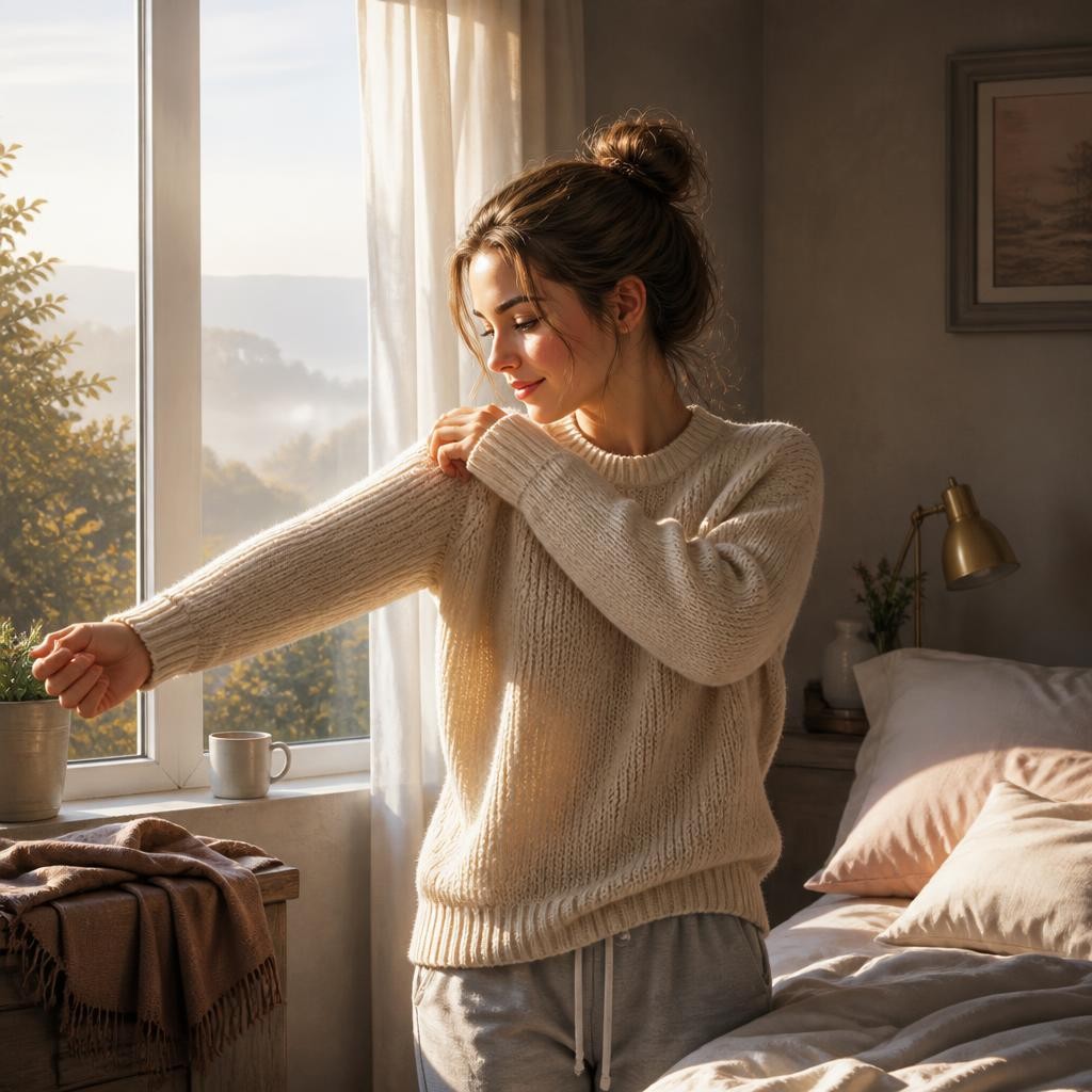 Illustration for the English word “sweater”