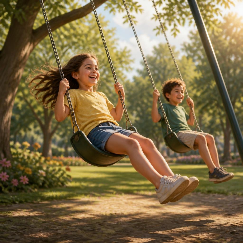 Illustration for the English word “swing”