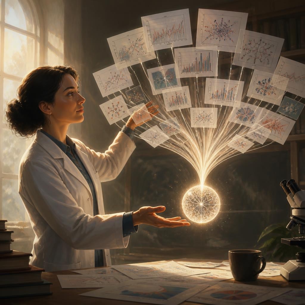 Illustration for the English word “synthesis”