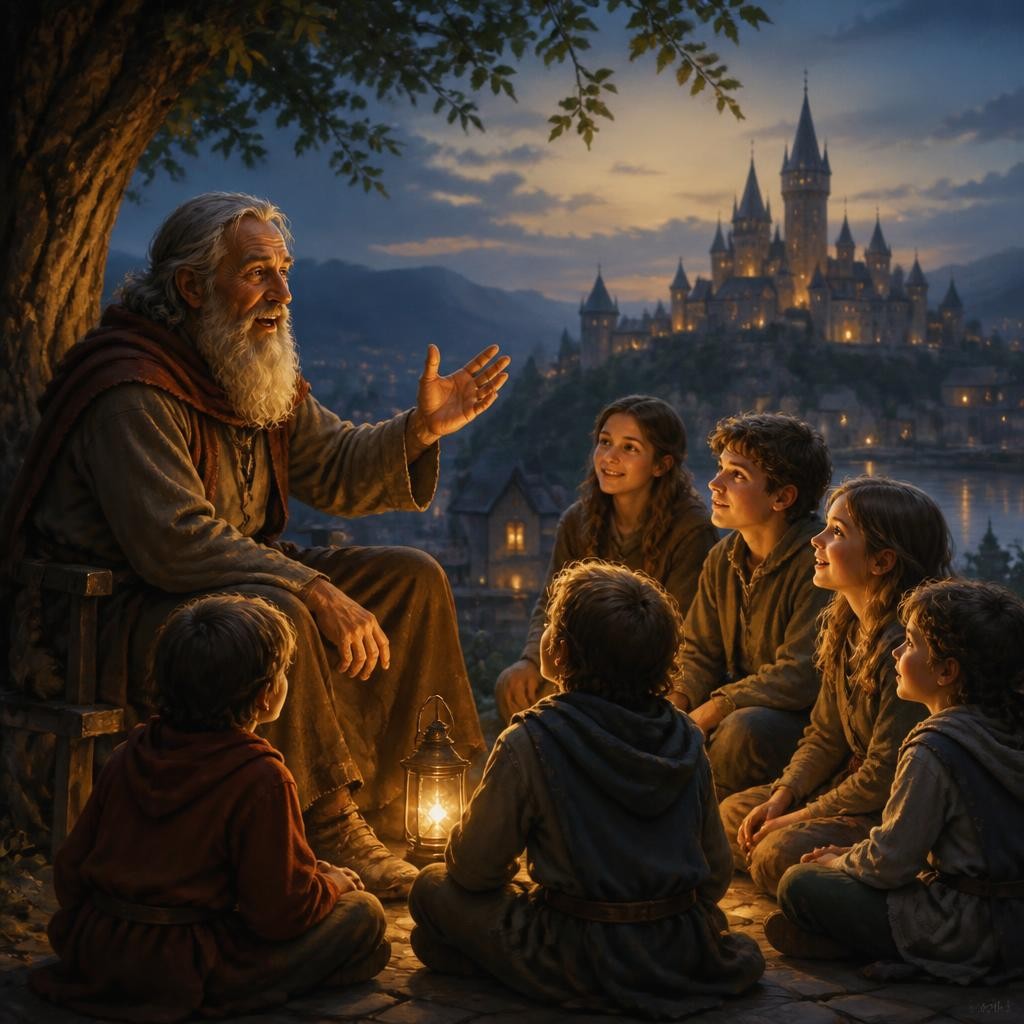 Illustration for the English word “tale”