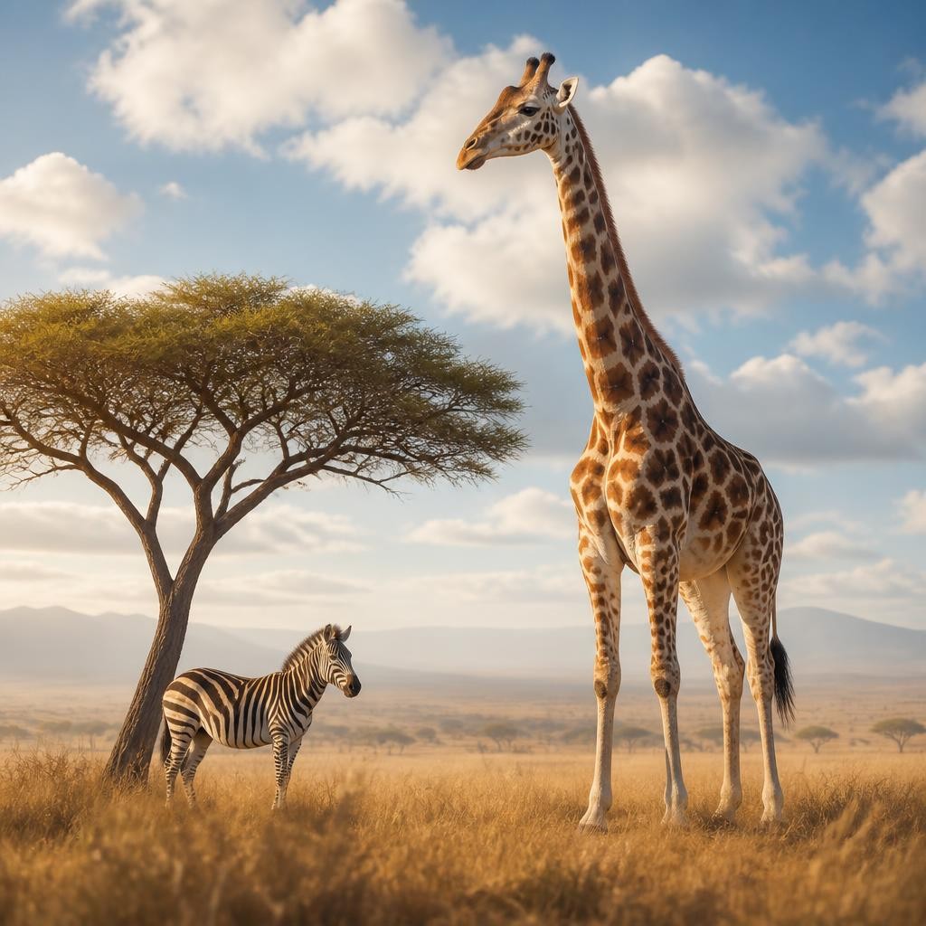 Illustration for the English word “tall”