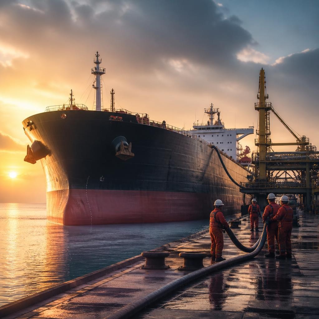 Illustration for the English word “tanker”