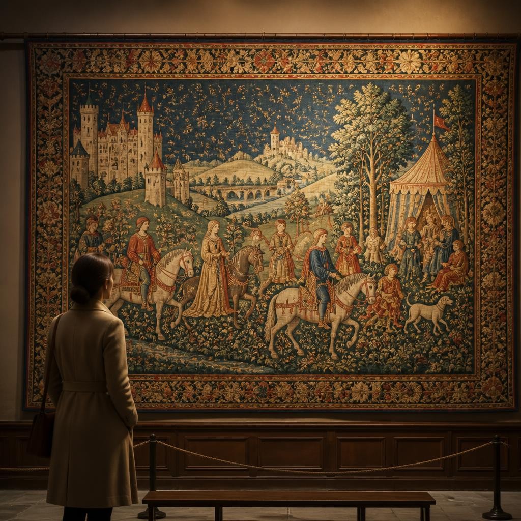 Illustration for the English word “tapestry”