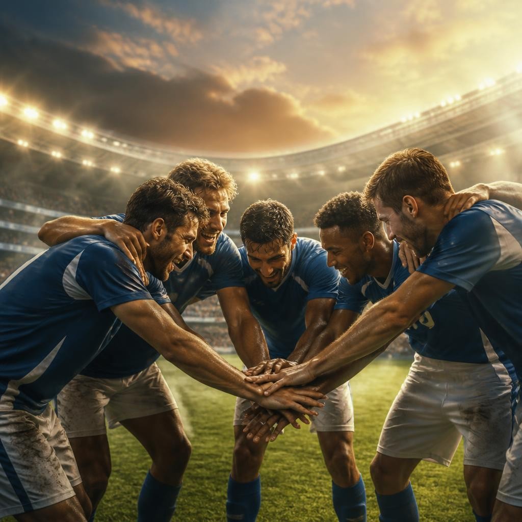 Illustration for the English word “teamwork”
