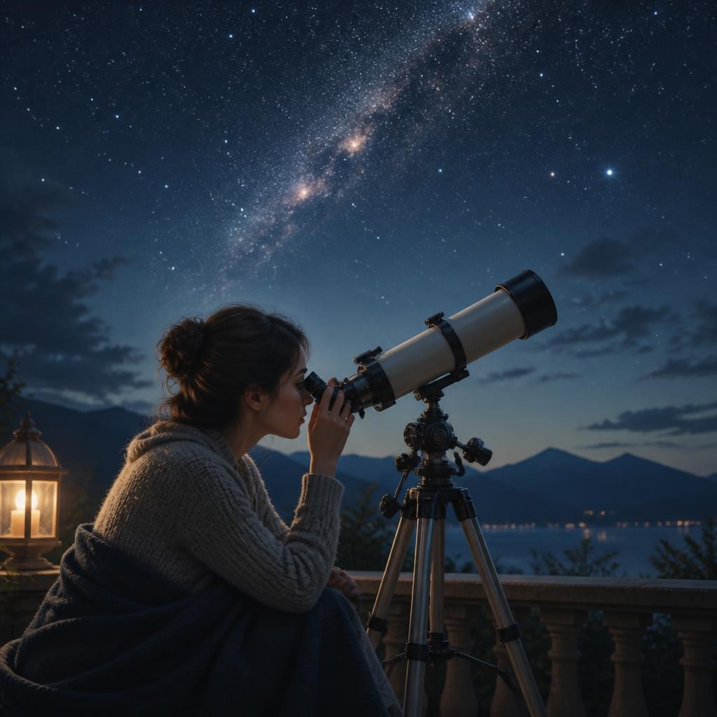 Illustration for the English word “telescope”