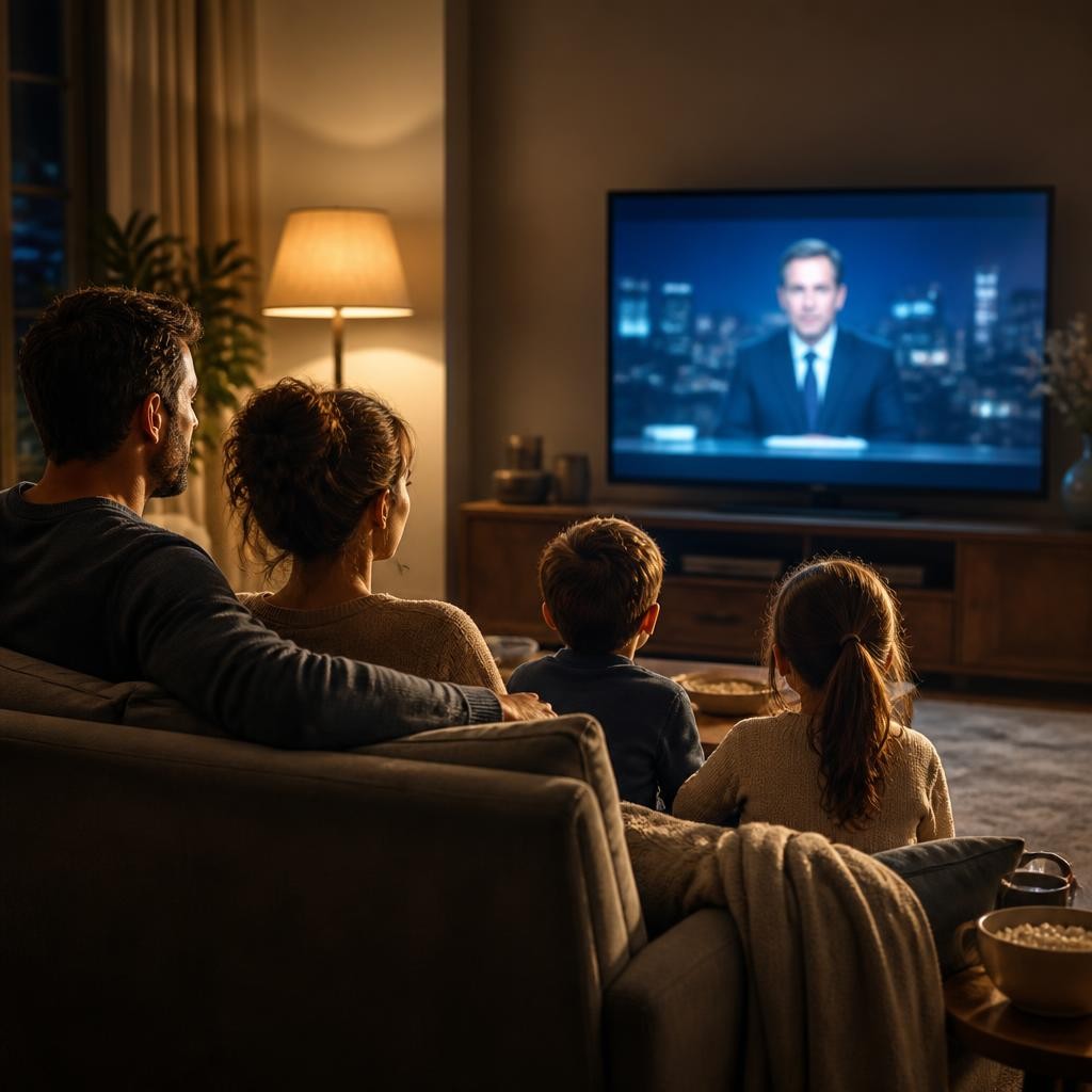 Illustration for the English word “telly”
