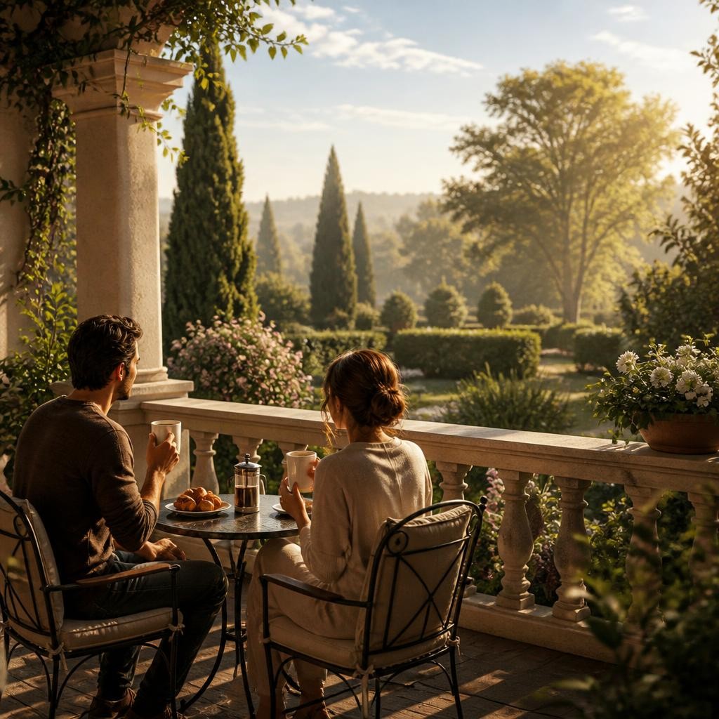Illustration for the English word “terrace”