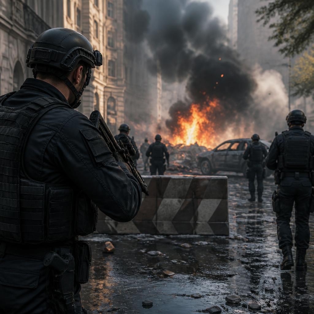 Illustration for the English word “terrorism”
