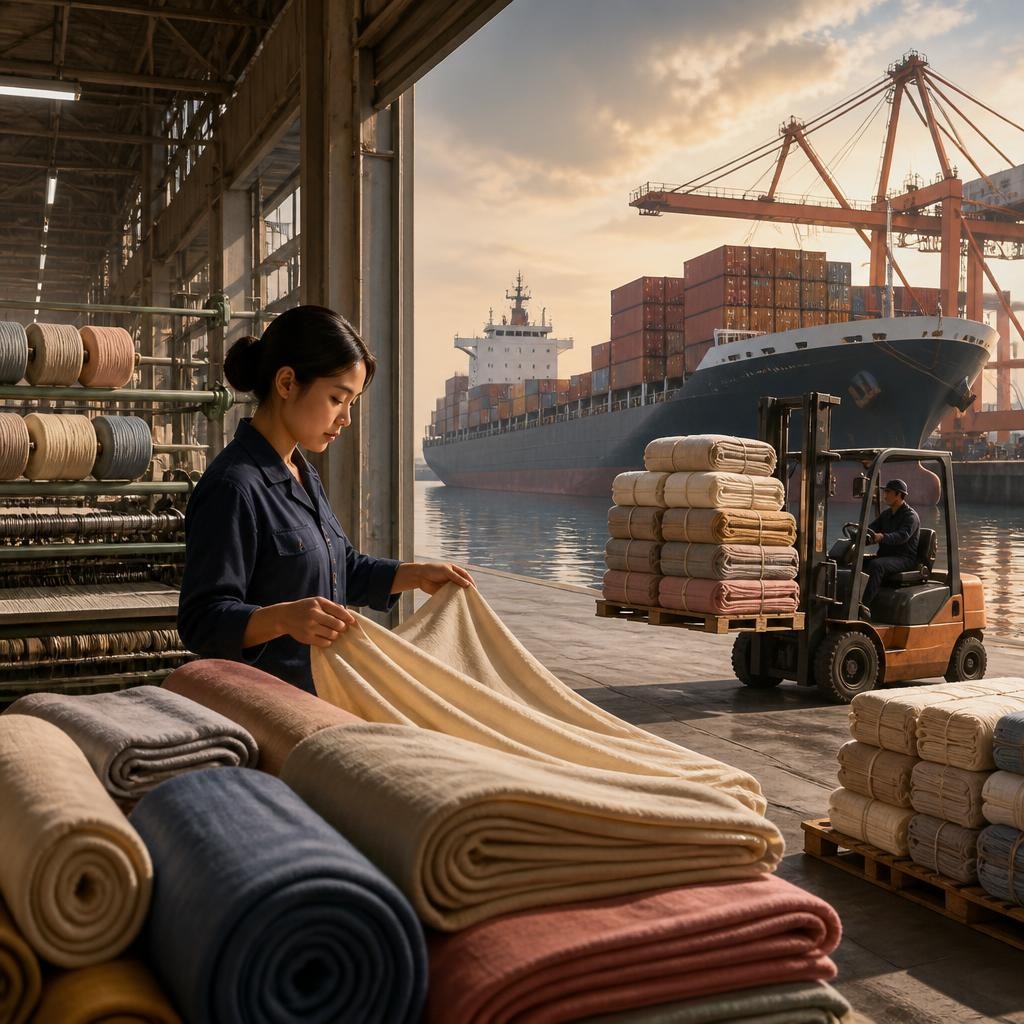 Illustration for the English word “textile”