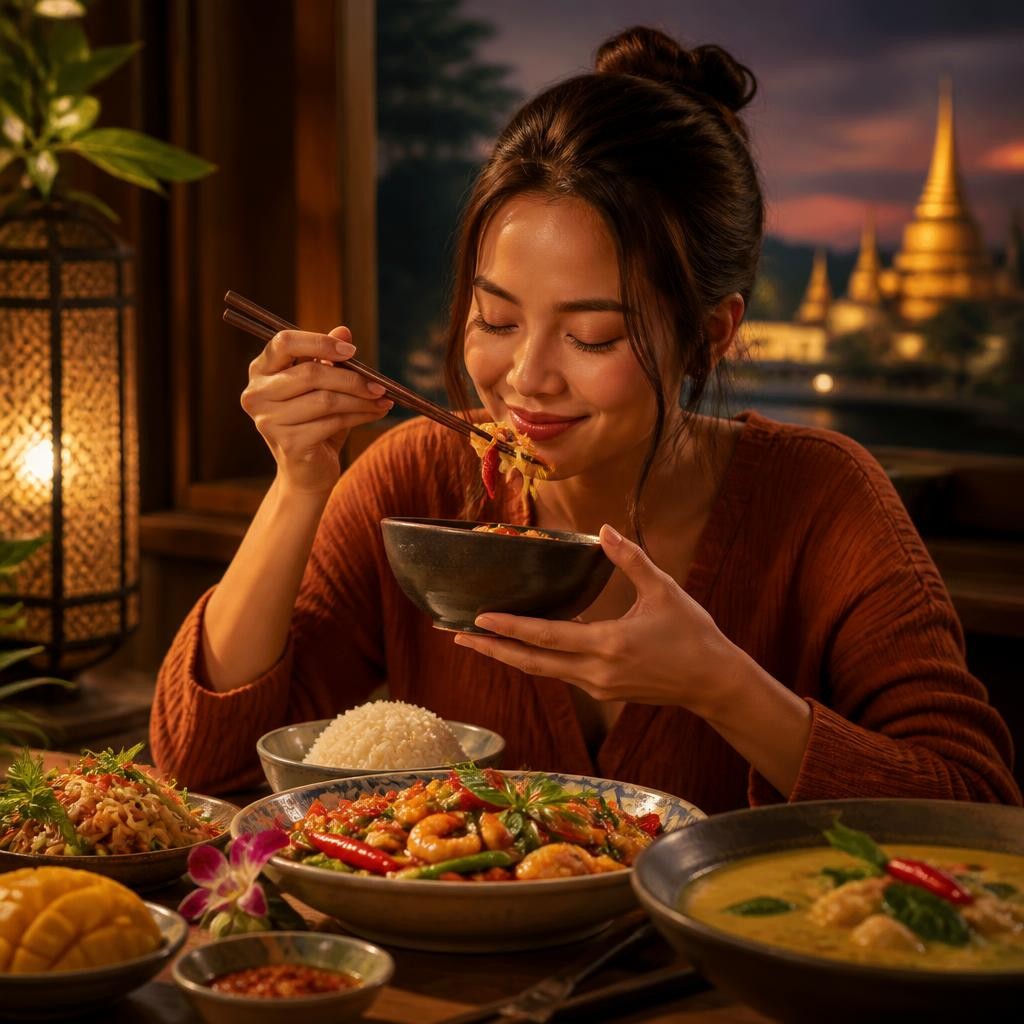 Illustration for the English word “thai”