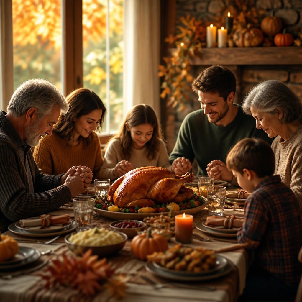 Illustration for the English word “thanksgiving”