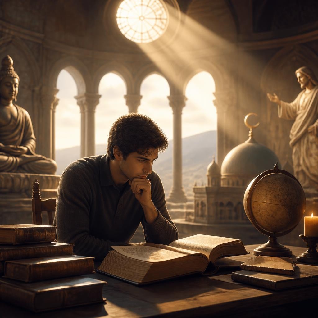 Illustration for the English word “theology”
