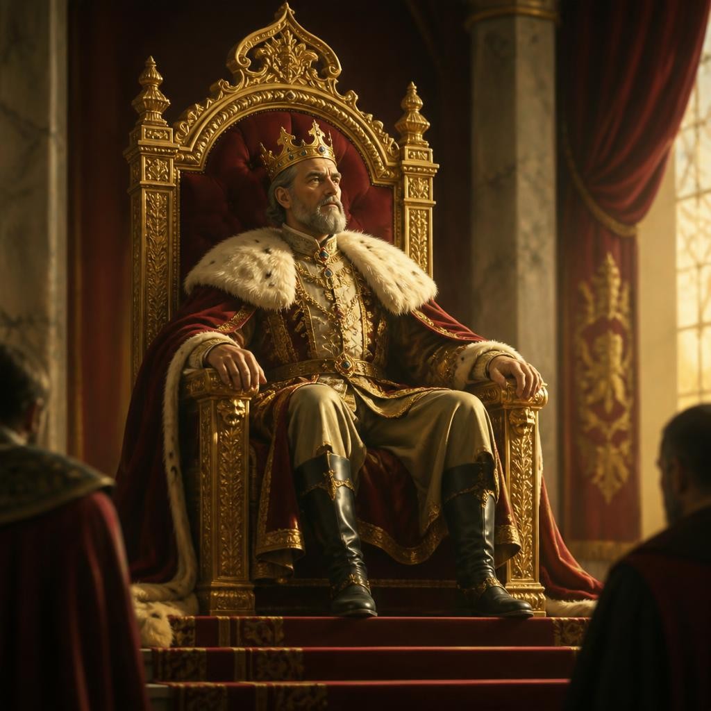 Illustration for the English word “throne”