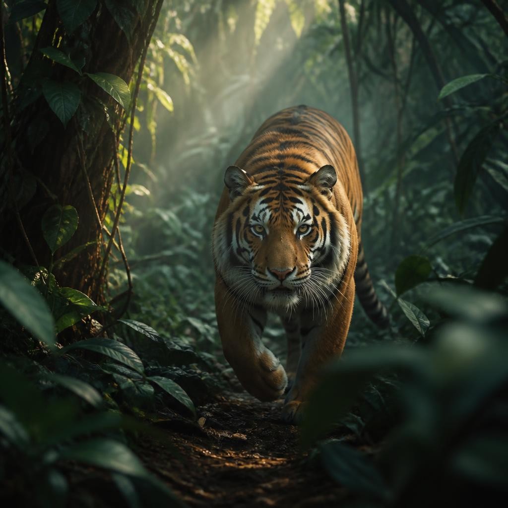 Illustration for the English word “tiger”