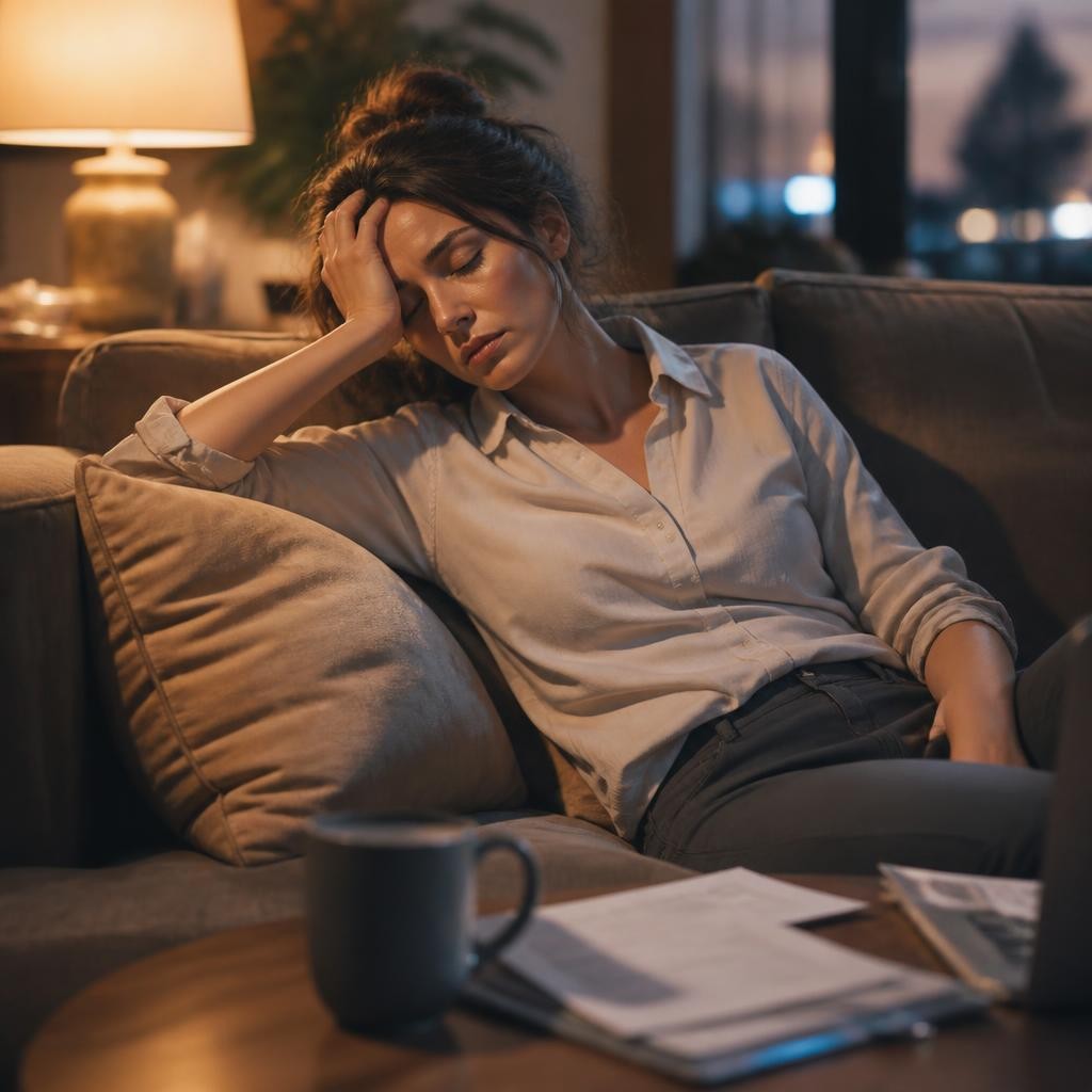 Illustration for the English word “tired”